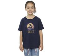 Disney Girl's Hocus Pocus Witches Flying Cotton T-Shirt in Navy | Size: 7-8 Years Disney Navy 7-8 Years