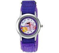 Disney Girl's Incredibles 2' Quartz Stainless Steel and Nylon Casual Watch, Color:Purple (Model: WDS000577)