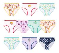 Disney Girls' Inside Out 2 Exclusive 10-pack 100% Combed Cotton Panties Underwear in Sizes 4-8, 10-pack Inside Out 2, 6