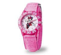Disney Girls' Japanese Quartz Watch with Nylon Strap, Pink, 16 (Model: WDS000987)