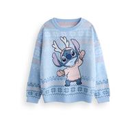 Disney Girl's Kids Christmas Jumper (Girls Blue) in Blue | Size: 11-12 Years Disney Blue 11-12 Years