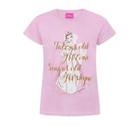 Disney Girl's Kids Short Sleeved T-Shirt (Girls Pink) in Pink | Size: 14-15 Years Disney Pink 14-15 Years