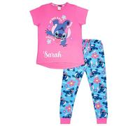 Disney Girls Ladies Mini Me Lilo & Stitch Pyjamas Family Matching (Ladies Personalised, 8-10)