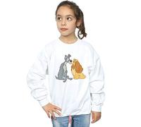 Disney Girls Lady and The Tramp Distressed Kiss Sweatshirt