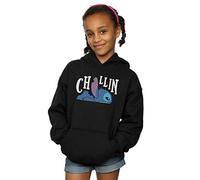 Disney Girls Lilo and Stitch Chillin Hoodie Black 12-13 Years