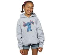 Disney Girls Lilo and Stitch Little Devils Hoodie Sport Grey 5-6 Years