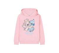 Disney Girls Lilo and Stitch Pink Hoodie Stitch and Angel Kids Hoody (8-9 Years)