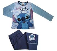 Disney Girls Lilo and Stitch Pyjamas - Long Sleeved - 7-8 Years Blue