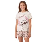 Disney Girls Lilo and Stitch Short Pyjamas PJ's for Kids (6-7 Years) Beige