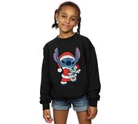 Disney Girls Lilo and Stitch Stitch Christmas Sweatshirt Black 5-6 Years