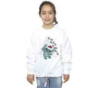 Disney Girls Lilo & Stitch Christmas Tree Sweatshirt White 5-6 Years
