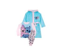 Disney Girl's Lilo & Stitch Dressing Gown & Pyjama Set in Blue | Size: 9-10 Years Disney Blue 9-10 Years