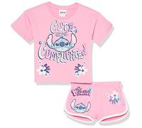 Disney Girls Lilo & Stitch Girls French Terry Tee & Short Set - Girls 4-16, Pink, 6X