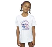 Disney Girls Lilo & Stitch Happy Birthday T-Shirt White 9-11 Years