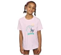 Disney Girl's Lilo & Stitch Hawaii Cotton T-Shirt in Baby Pink | Size: 7-8 Years Disney Baby Pink 7-8 Years