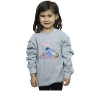 Disney Girl's Lilo & Stitch Hippity Hop Stitch Sweatshirt in Grey | Size: 3-4 Years Disney Grey 3-4 Years