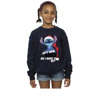Disney Girl's Lilo & Stitch Just How Good Sweatshirt in Navy | Size: 3-4 Years Disney Navy 3-4 Years