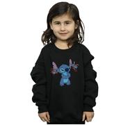 Disney Girl's Lilo & Stitch Little Devils Sweatshirt in Black | Size: 12-13 Years Disney Black 12-13 Years