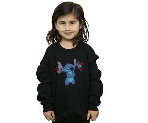 Disney Girl's Lilo & Stitch Little Devils Sweatshirt in Black | Size: 7-8 Years Disney Black 7-8 Years