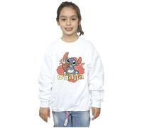 Disney Girl's Lilo & Stitch Ohana Pineapple Sweatshirt in White | Size: 3-4 Years Disney White 3-4 Years
