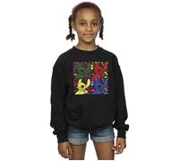 Disney Girl's Lilo & Stitch Pop Art Sweatshirt in Black | Size: 3-4 Years Disney Black 3-4 Years