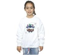 Disney Girl's Lilo & Stitch Pudding Holly Sweatshirt in White | Size: 7-8 Years Disney White 7-8 Years