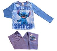 Disney Girls Lilo & Stitch Pyjamas Kids Angel Full Length Pjs Set Long Sleeve T-Shirt + Lounge Pants 5-14 Years