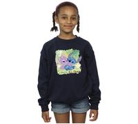 Disney Girl's Lilo & Stitch St Patrick´s Day Clover Sweatshirt in Navy | Size: 3-4 Years Disney Navy 3-4 Years