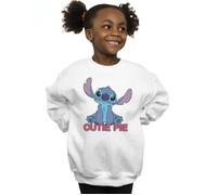 Disney Girl's Lilo & Stitch Stitch Cutie Pie Sweatshirt in White | Size: 9 Years Disney White 9 Years
