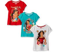 Disney Girls' Little Girls' 3 Pack Elena of Avalor T-Shirts - Off-White - 8