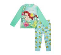 Disney Girls Little Mermaid Pyjamas, Girls Ariel Pjs, Official Little Mermaid Merchandise (UK, Age, 3 Years, 4 Years, Regular) Green