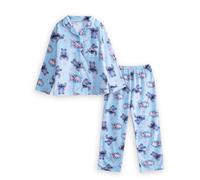 Disney Girl's Long Sleeve Long Leg Pyjama Set | Blue | Official Merch | Size: 5-6 Years Disney Blue 5-6 Years