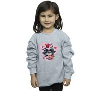 Disney Girl's Love Together Mickey & Minnie Mouse Sweatshirt in Grey | Size: 9 Years Disney Grey 9 Years