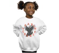 Disney Girl's Maleficent Bad Influence Sweatshirt in White | Size: 3-4 Years Disney White 3-4 Years