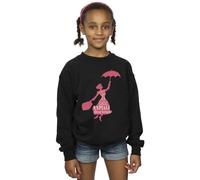 Disney Girls Mary Poppins Flying Sweatshirt Black 9-11 Years