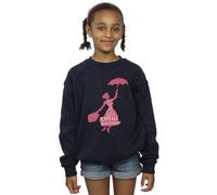 Disney Girls Mary Poppins Flying Sweatshirt Navy Blue 7-8 Years
