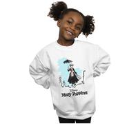 Disney Girl's Mary Poppins Rooftop Landing Colour Sweatshirt in White | Size: 5-6 Years Disney White 5-6 Years