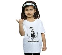Disney Girls Mary Poppins Rooftop Landing T-Shirt White 7-8 Years