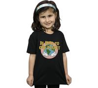 Disney Girl's Mickey Mouse Be Kind To Our Planet Cotton T-Shirt in Black | Size: 5-6 Years Disney Black 5-6 Years