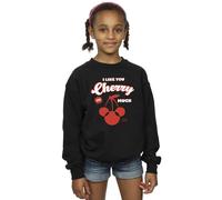 Disney Girl's Mickey Mouse Cherry Sweatshirt in Black | Size: 3-4 Years Disney Black 3-4 Years