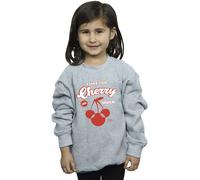 Disney Girl's Mickey Mouse Cherry Sweatshirt in Grey | Size: 9 Years Disney Grey 9 Years