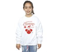Disney Girl's Mickey Mouse Cherry Sweatshirt in White | Size: 3-4 Years Disney White 3-4 Years