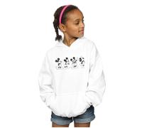 Disney Girl's Mickey Mouse Four Emotions Hoodie in White | Size: 9 Years Disney White 9 Years