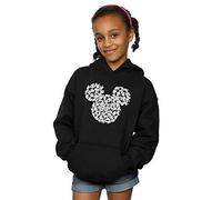 Disney Girls Mickey Mouse Head Of Hands Hoodie Black 7-8 Years
