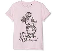 Disney Girl's Mickey Mouse Sketch T-Shirt, Pink (Light Pink), 9 Years