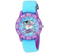 Disney Girls Minnie Mouse Analog-Quartz Watch with Nylon Strap, Blue, 16 (Model: WDS000752)