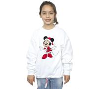 Disney Girls Minnie Mouse Christmas Outfit Sweatshirt White 9-11 Years
