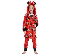 Disney Girls Minnie Mouse Dressing Gown Bathrobe Robe Nightwear (Minnie Mouse, 5-6 Years)