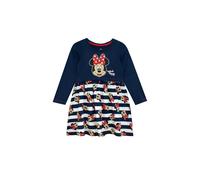 Disney Girl's Minnie Mouse Long Sleeve Dress in Blue | Size: 18-24 m Disney Blue 18-24 m