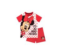 Disney Girl's Minnie Mouse Short Pyjamas in Red | Size: 18-24 m Disney Red 18-24 m